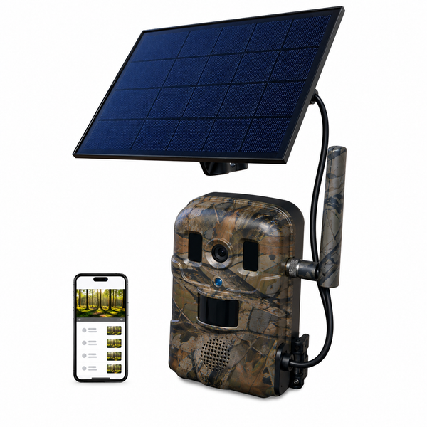 Caméra de chasse 4G LIVE avec appli et panneau solaire